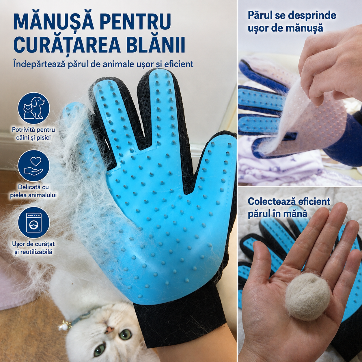 Manusa pentru indeparterea blănii