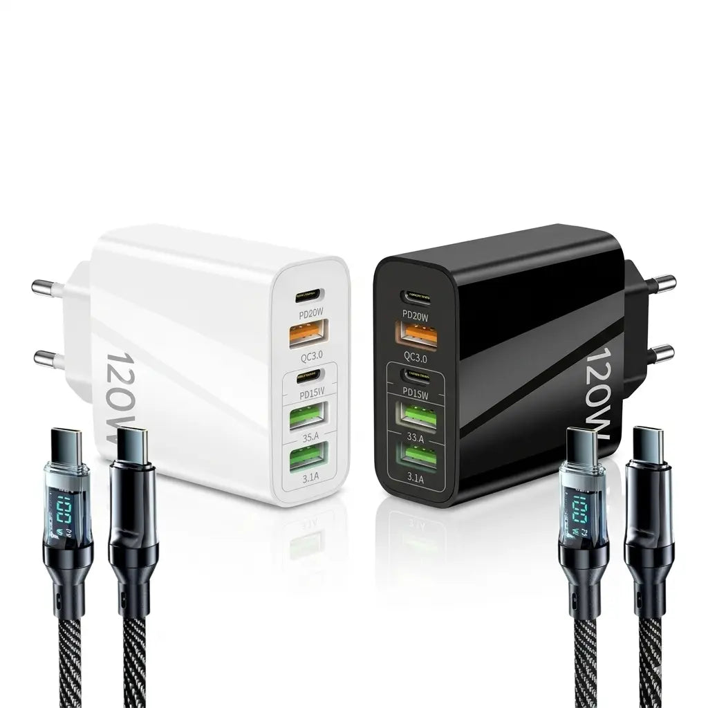 Încărcătorul 120W care încarcă toată familia — 5 dispozitive simultan
